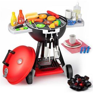 34 PCS Cooking Toy Set, Kitchen Toy Set, Toy BBQ Grill Set, Little Chef Play